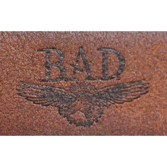 B.A.D. BROWN GENUINE LEATHER 1 3/8"Wd DRESS CASUAL MEN'S BELT Size 36 (*19 - Picture 7 of 13